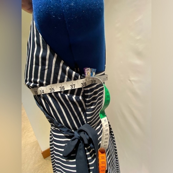 Banana Republic Stripe Strappy Handkerchief-Hem Dress, size 12 - Picture 4 of 7